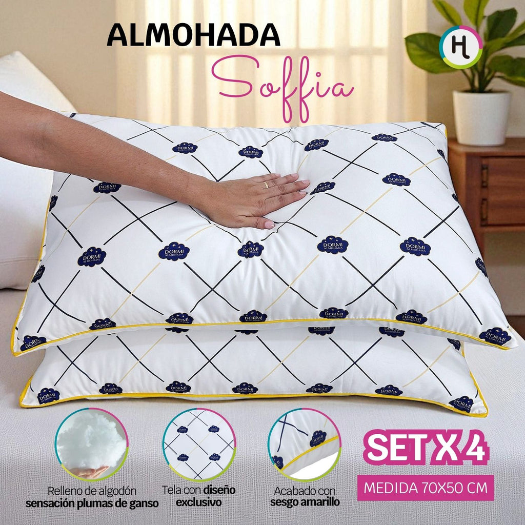 Almohadas Soffia Sensación Plumas 70x50cm