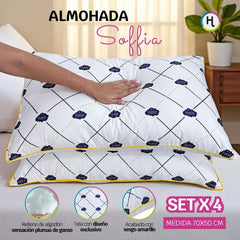 Almohadas Soffia Sensación Plumas 70x50cm