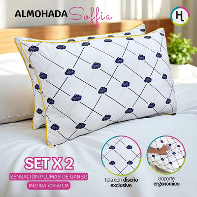 Almohadas Soffia Sensación Plumas 70x50cm