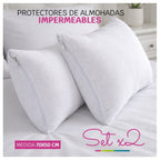 Set x 2 Protectores Impermeables Para Almohada 70x50 cm