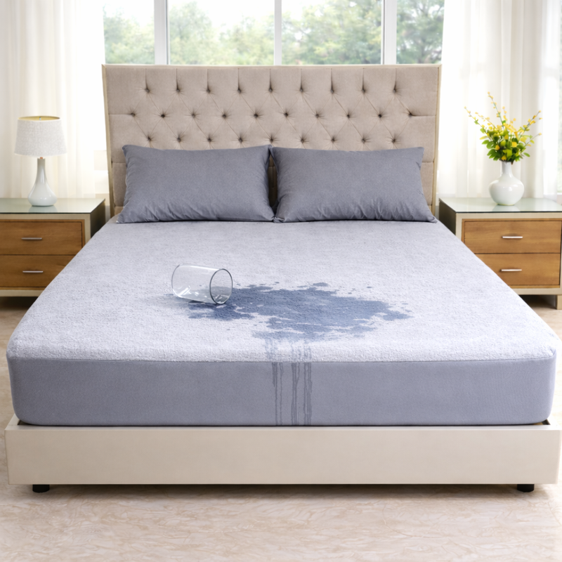 Protector Colchón Impermeable Gris