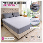 Protector de Colchón Impermeable Gris