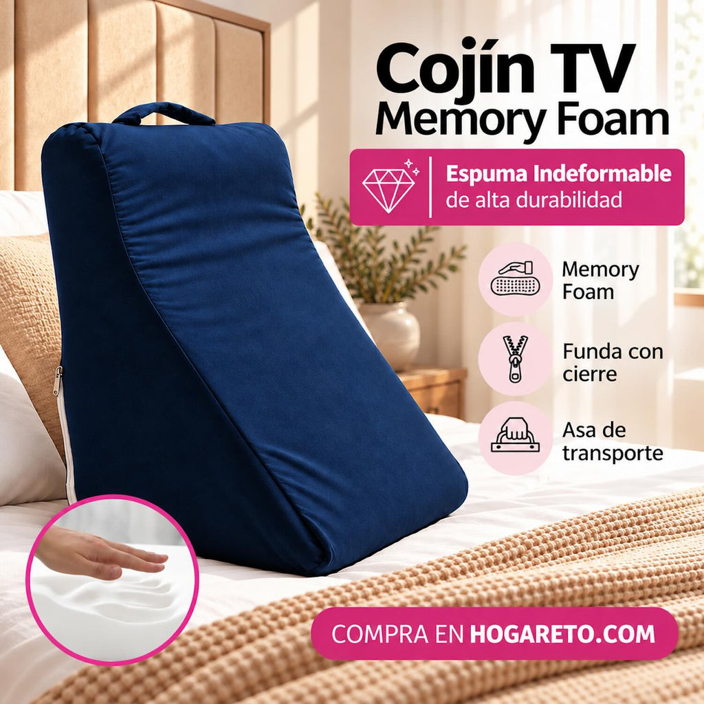 Cojín TV Triangular Memory Foam Espuma Indeformable De Alta Duración