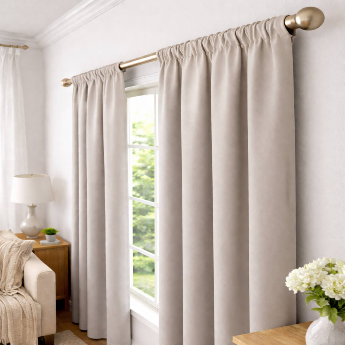 Cortinas 100% Blackout Taupe – Privacidad Total - 270x220cm
