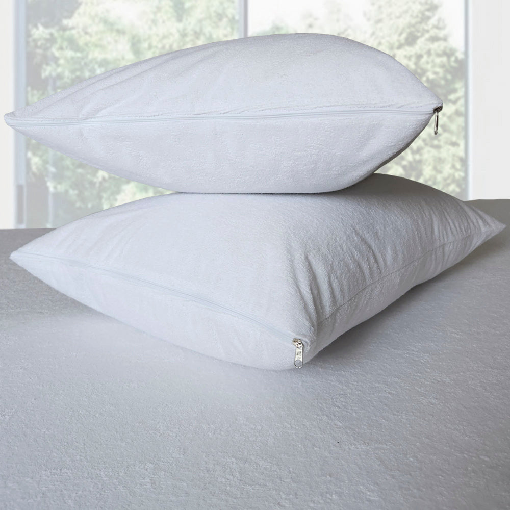 Protector de colchón IMPERMEABLE con obsequio de 2 protectores de almohada